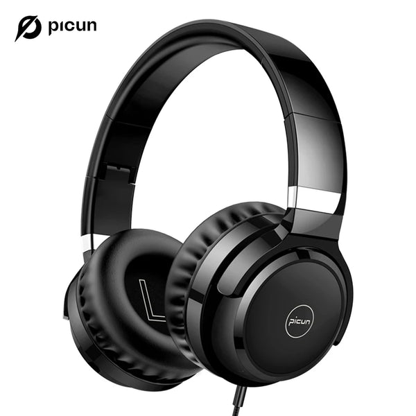 Picun C60 Wired On-Ear Headphones with Mic